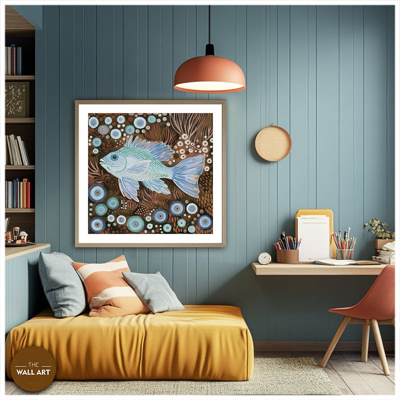 ARBORIGINAL ART OF  FISH AND SEAWEED II