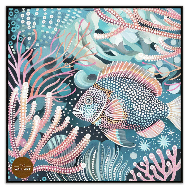 ARBORIGINAL ART OF  FISH AND SEAWEED I
