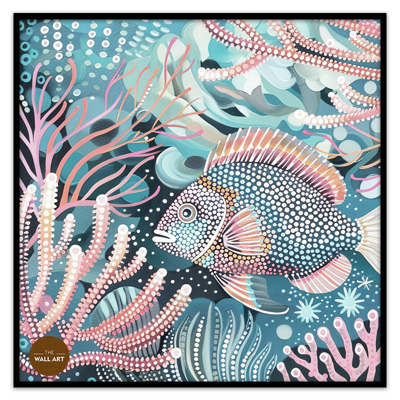 ARBORIGINAL ART OF  FISH AND SEAWEED I