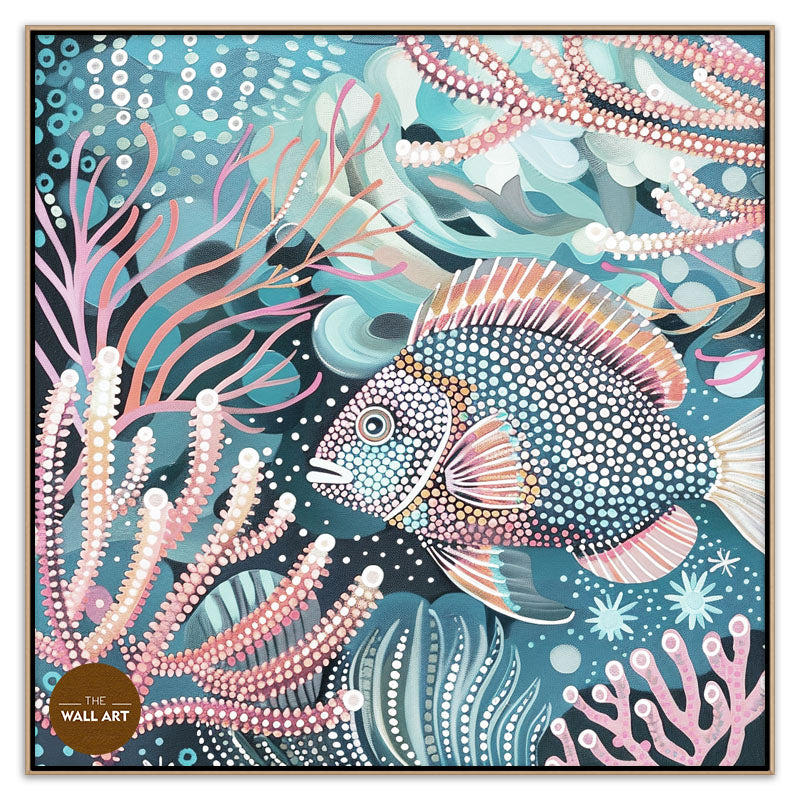 ARBORIGINAL ART OF  FISH AND SEAWEED I