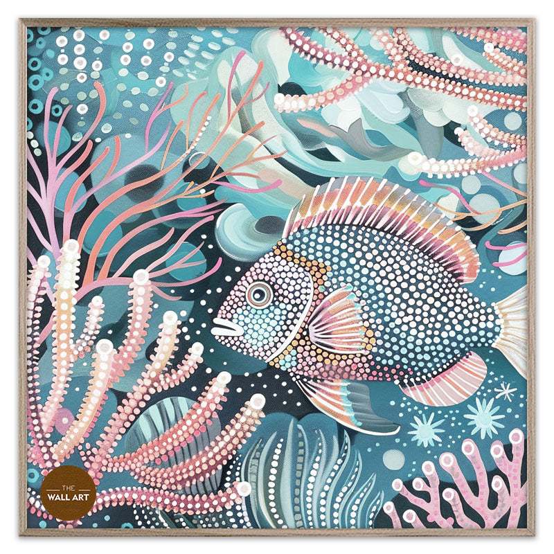 ARBORIGINAL ART OF  FISH AND SEAWEED I