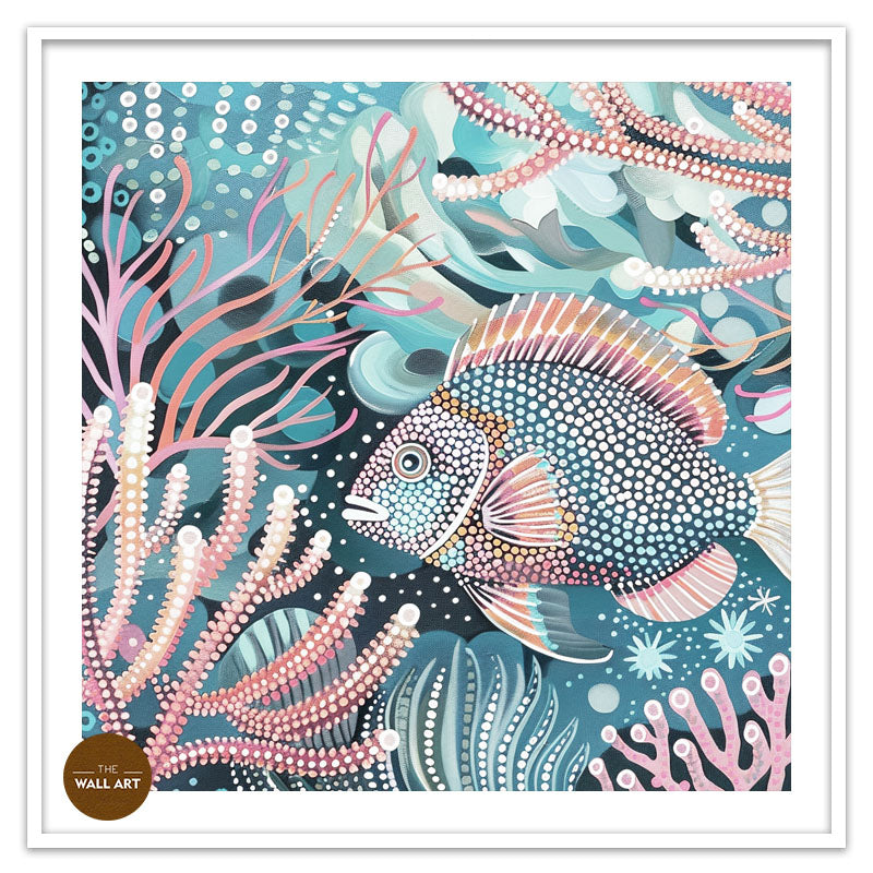 ARBORIGINAL ART OF  FISH AND SEAWEED I