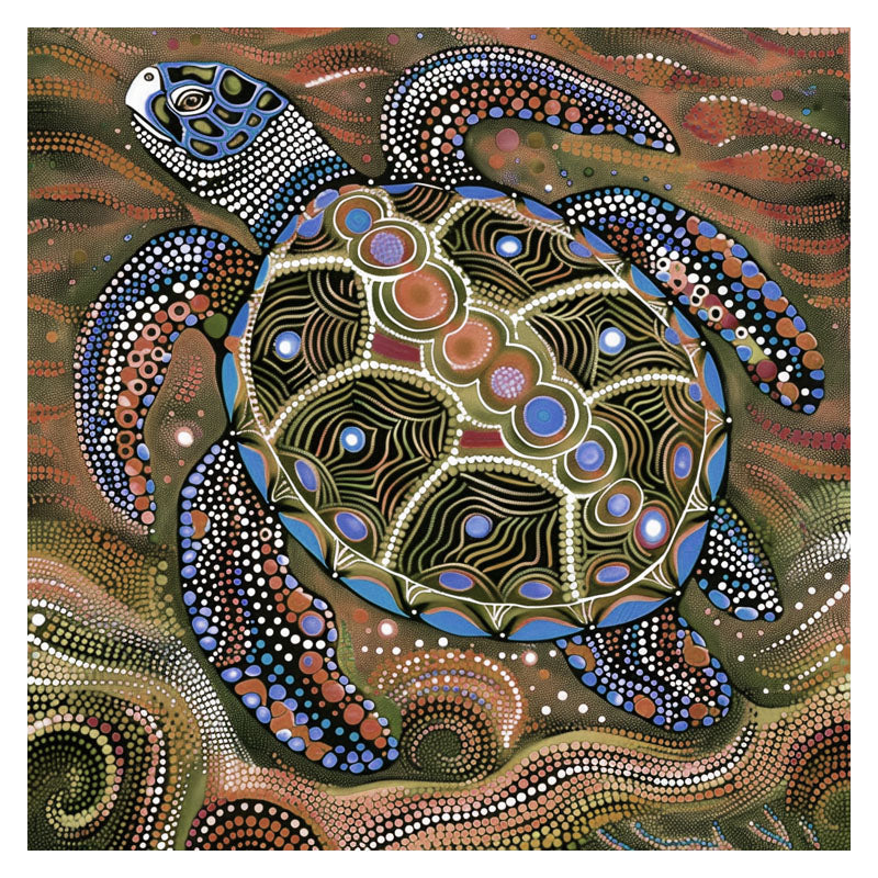 ARBORIGINAL ART OF BIG TURTLE I