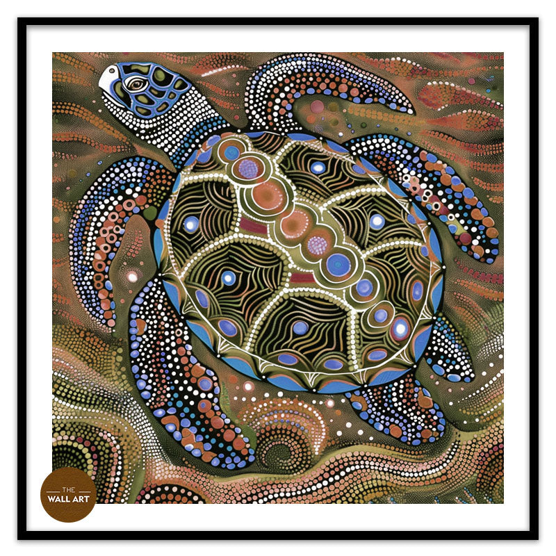 ARBORIGINAL ART OF BIG TURTLE I