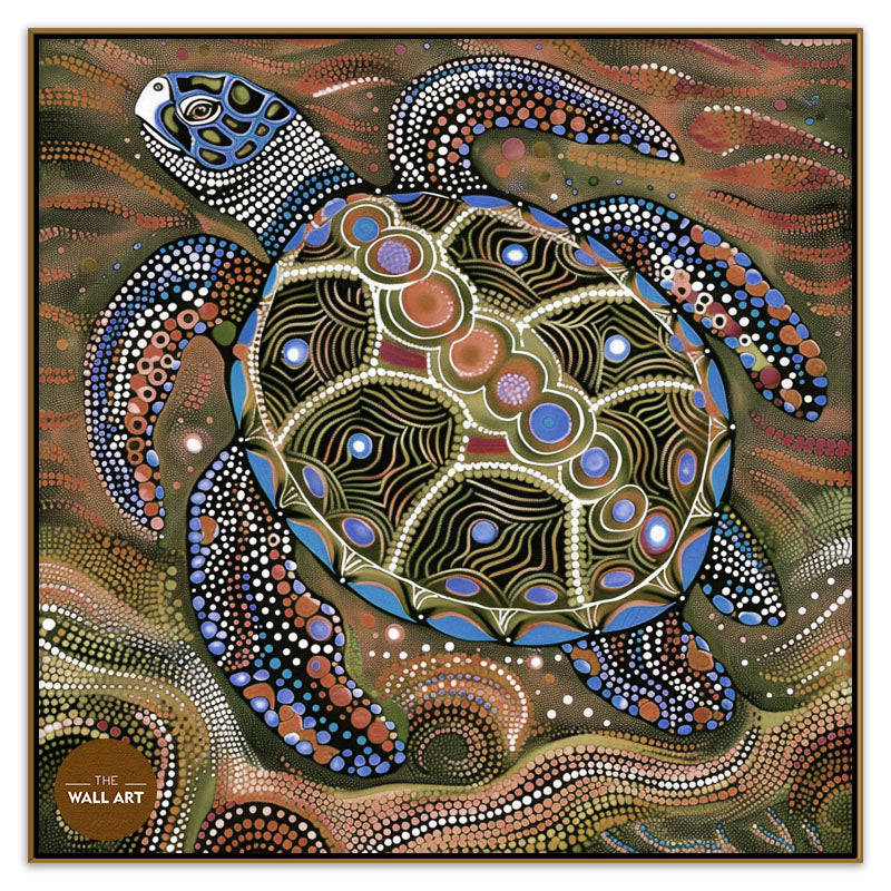 ARBORIGINAL ART OF BIG TURTLE I