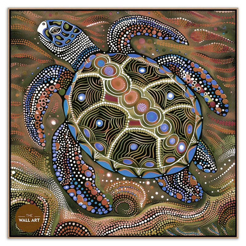 ARBORIGINAL ART OF BIG TURTLE I