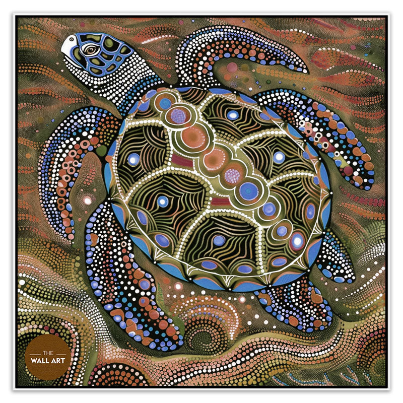 ARBORIGINAL ART OF BIG TURTLE I