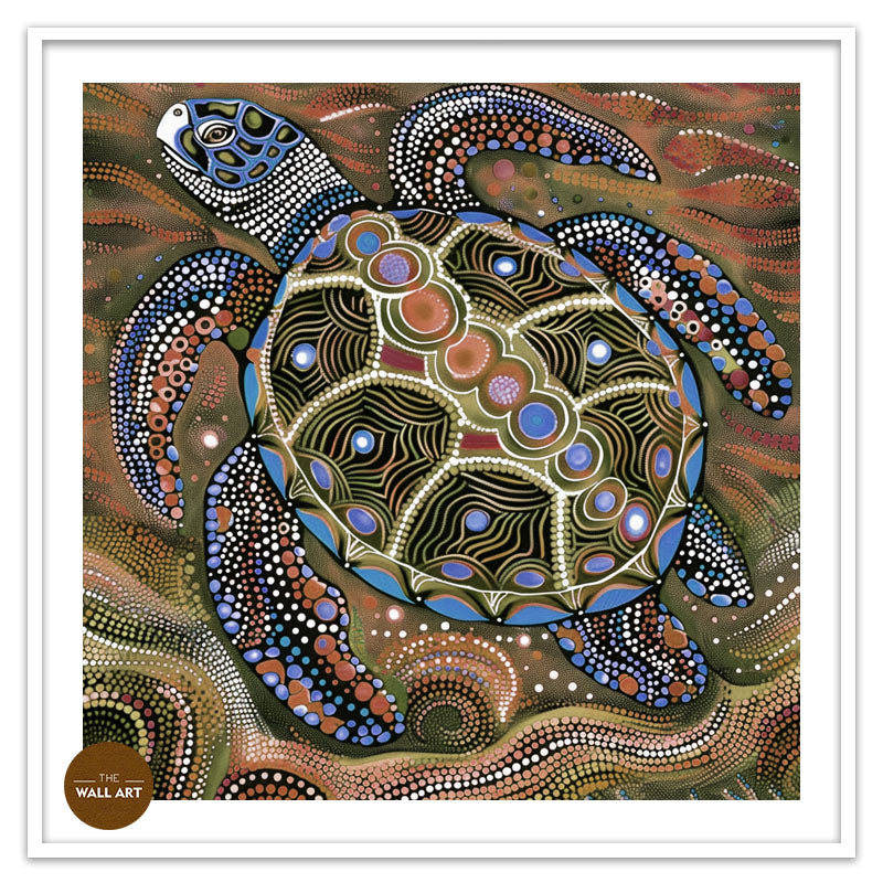 ARBORIGINAL ART OF BIG TURTLE I