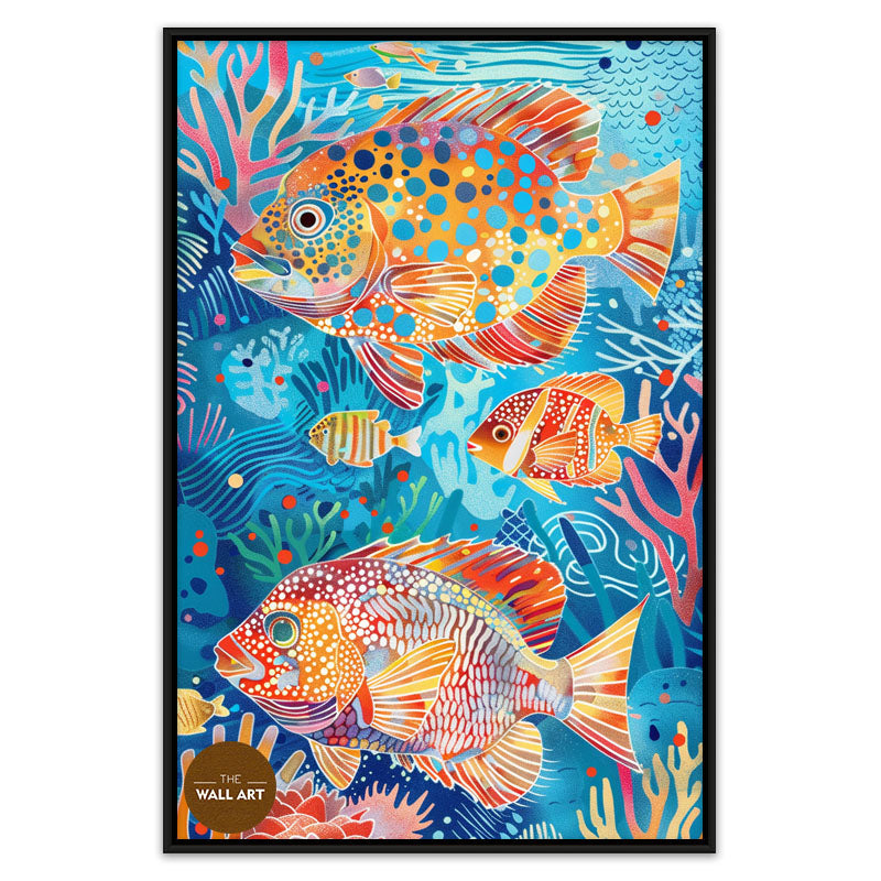 ARBORIGINAL ART OF COLOURFUL FISH I