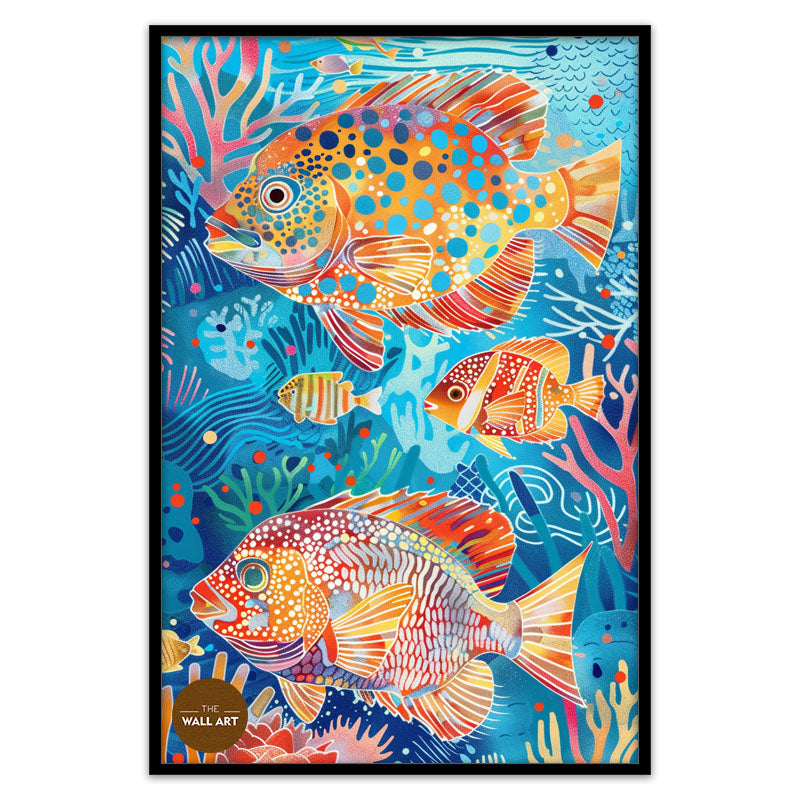 ARBORIGINAL ART OF COLOURFUL FISH I