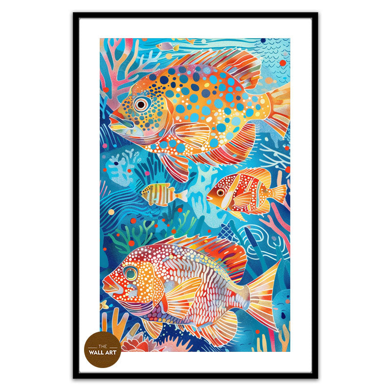 ARBORIGINAL ART OF COLOURFUL FISH I