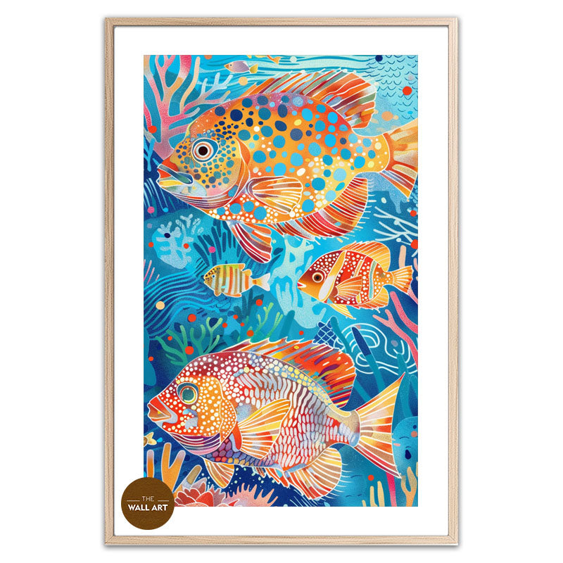 ARBORIGINAL ART OF COLOURFUL FISH I