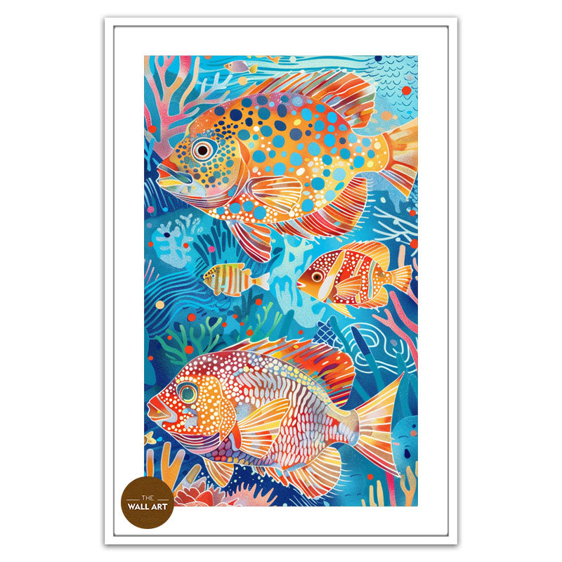 ARBORIGINAL ART OF COLOURFUL FISH I