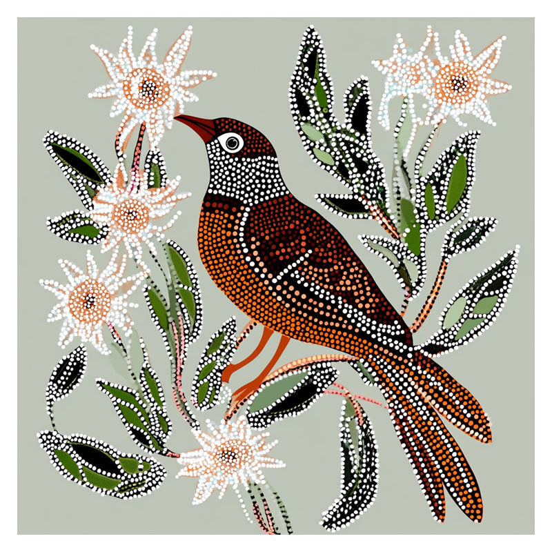 ARBORIGINAL ART OF CUCKOO BIRD IV