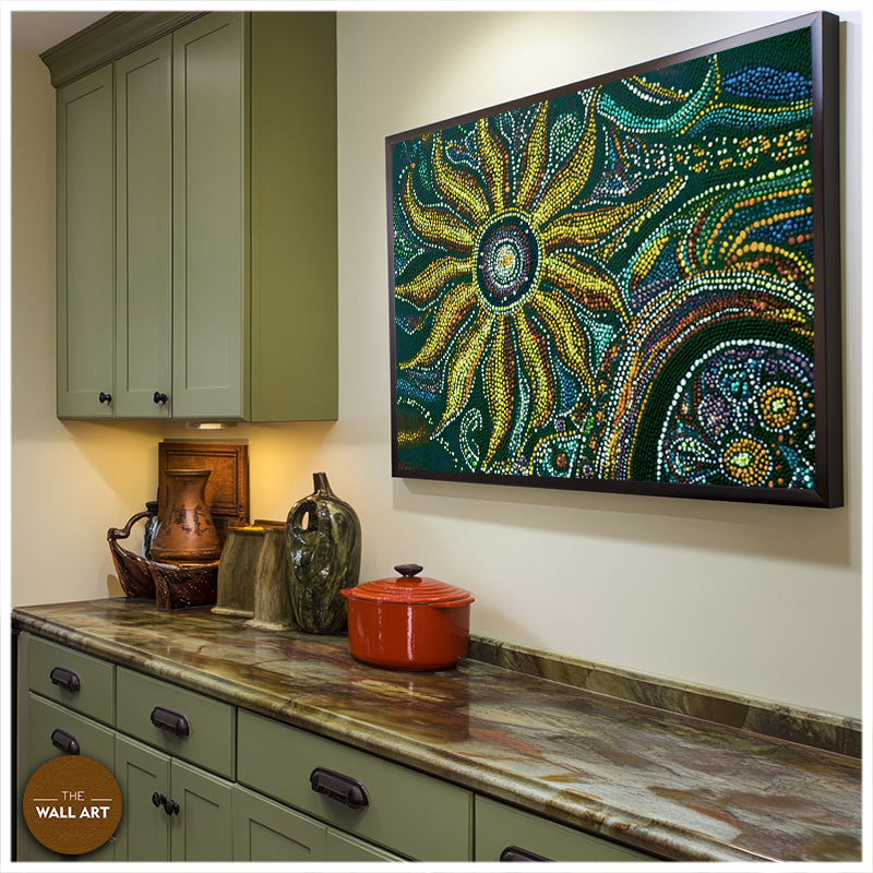 ARBORIGINAL ART OF GREEN SUN