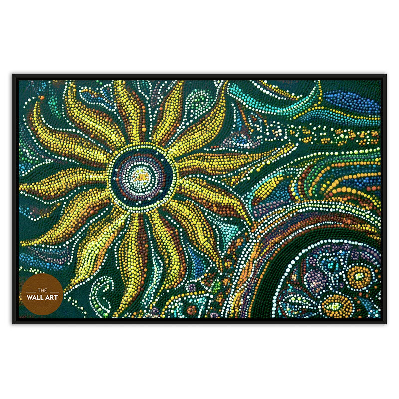 ARBORIGINAL ART OF GREEN SUN