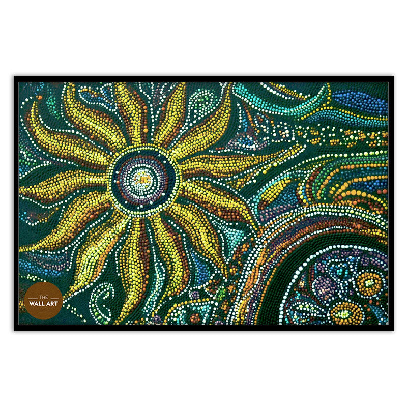 ARBORIGINAL ART OF GREEN SUN