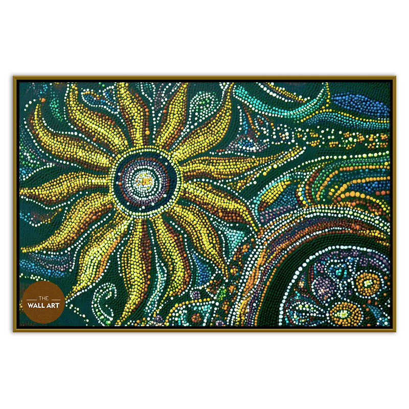 ARBORIGINAL ART OF GREEN SUN