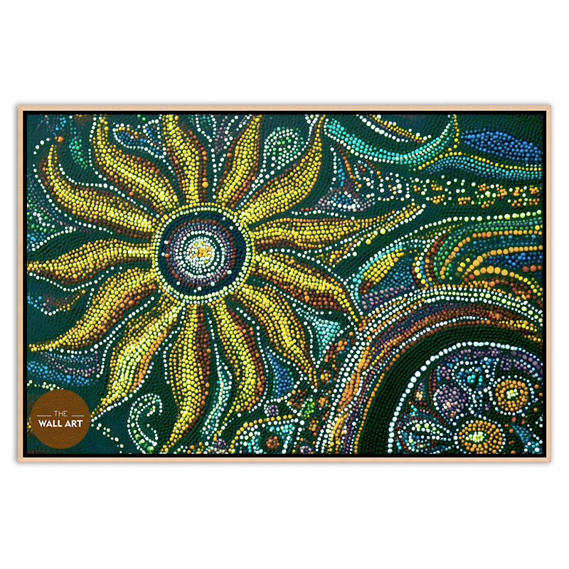 ARBORIGINAL ART OF GREEN SUN