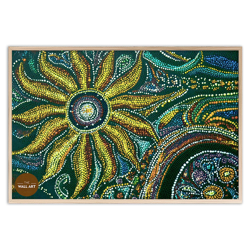 ARBORIGINAL ART OF GREEN SUN