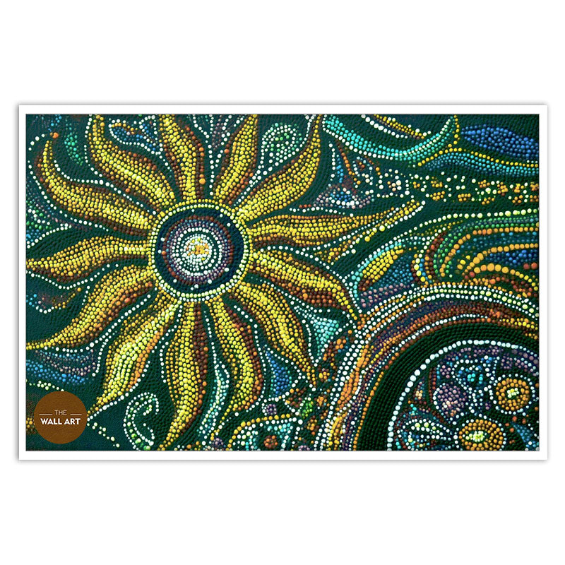 ARBORIGINAL ART OF GREEN SUN