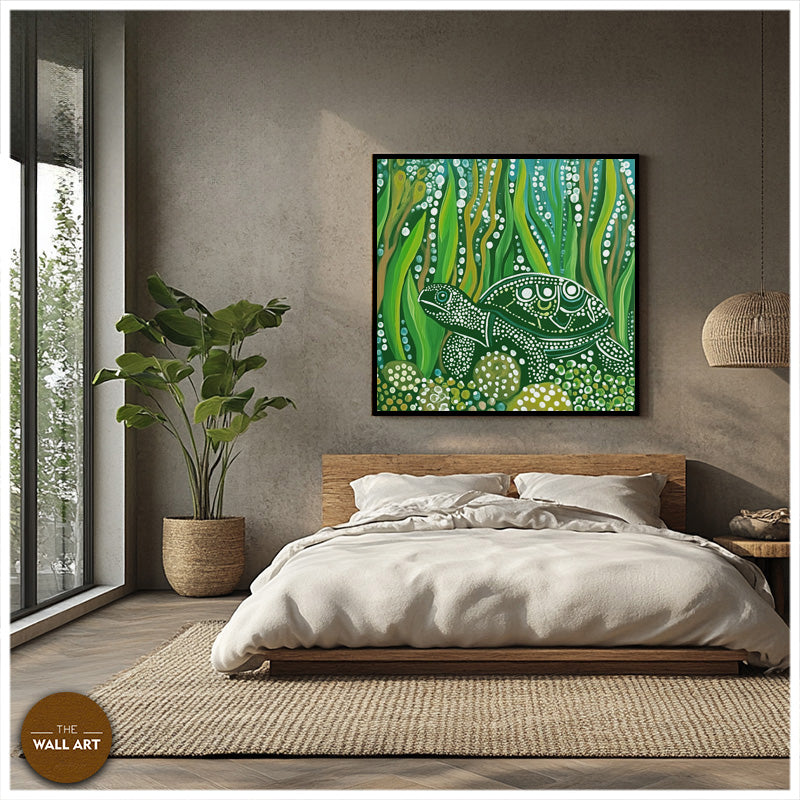 ARBORIGINAL ART OF GREEN TURTLE