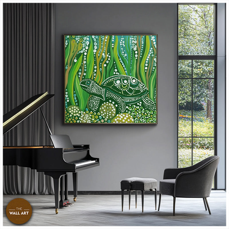 ARBORIGINAL ART OF GREEN TURTLE