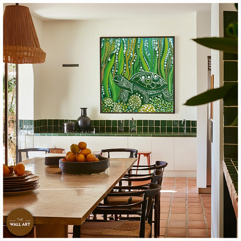 ARBORIGINAL ART OF GREEN TURTLE