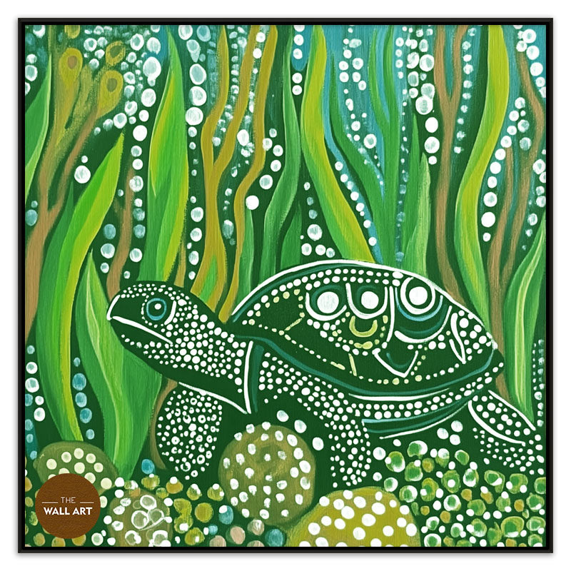 ARBORIGINAL ART OF GREEN TURTLE