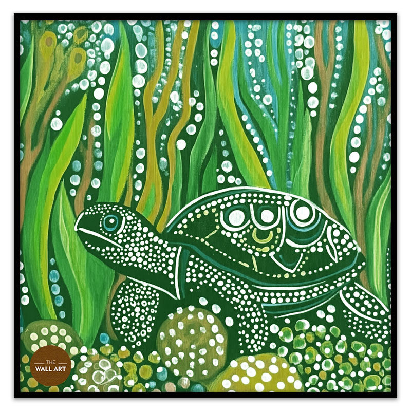 ARBORIGINAL ART OF GREEN TURTLE