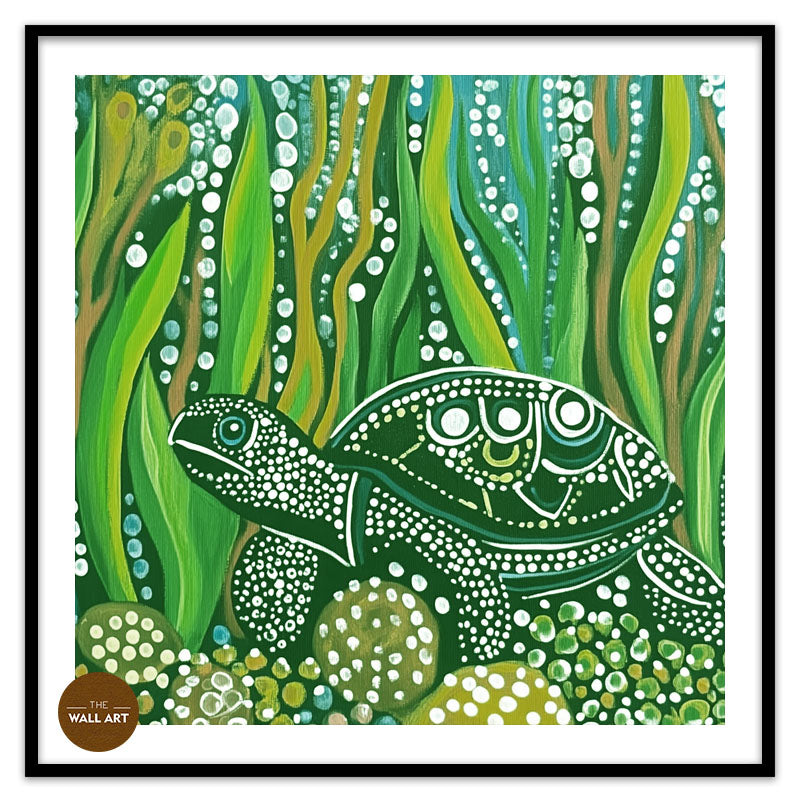 ARBORIGINAL ART OF GREEN TURTLE