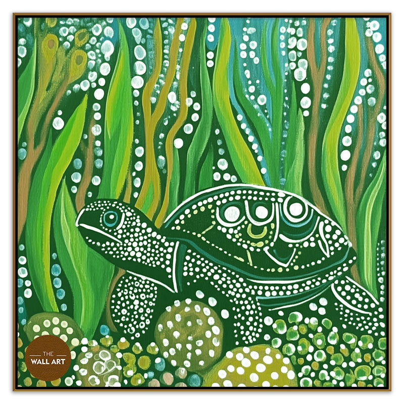 ARBORIGINAL ART OF GREEN TURTLE