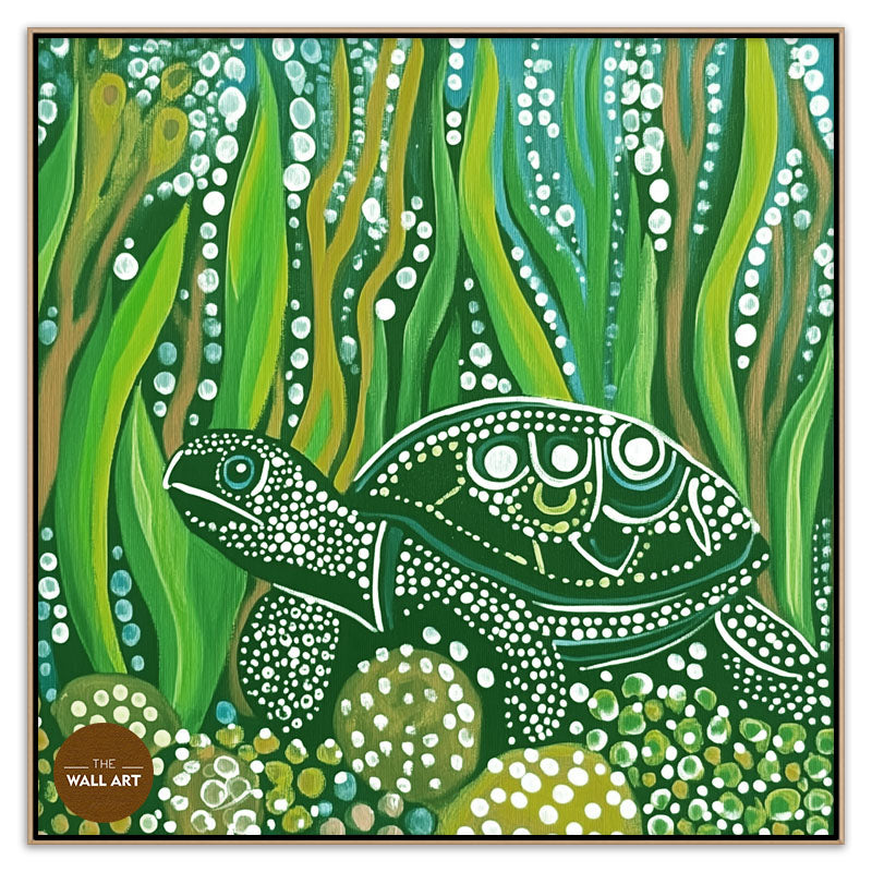 ARBORIGINAL ART OF GREEN TURTLE