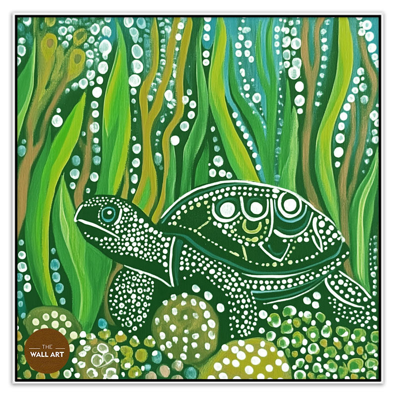 ARBORIGINAL ART OF GREEN TURTLE