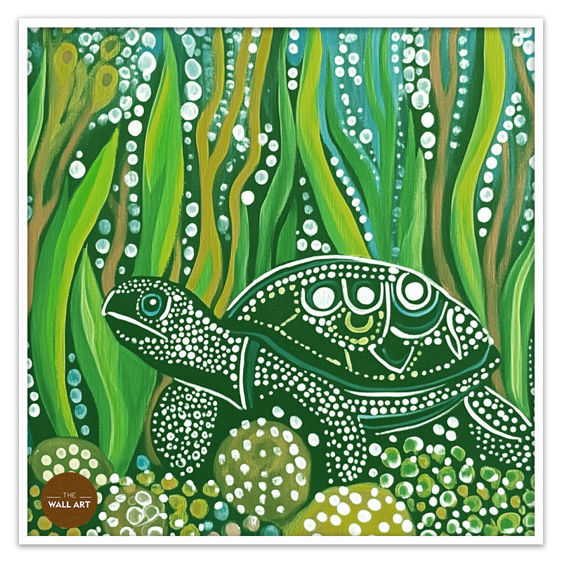 ARBORIGINAL ART OF GREEN TURTLE