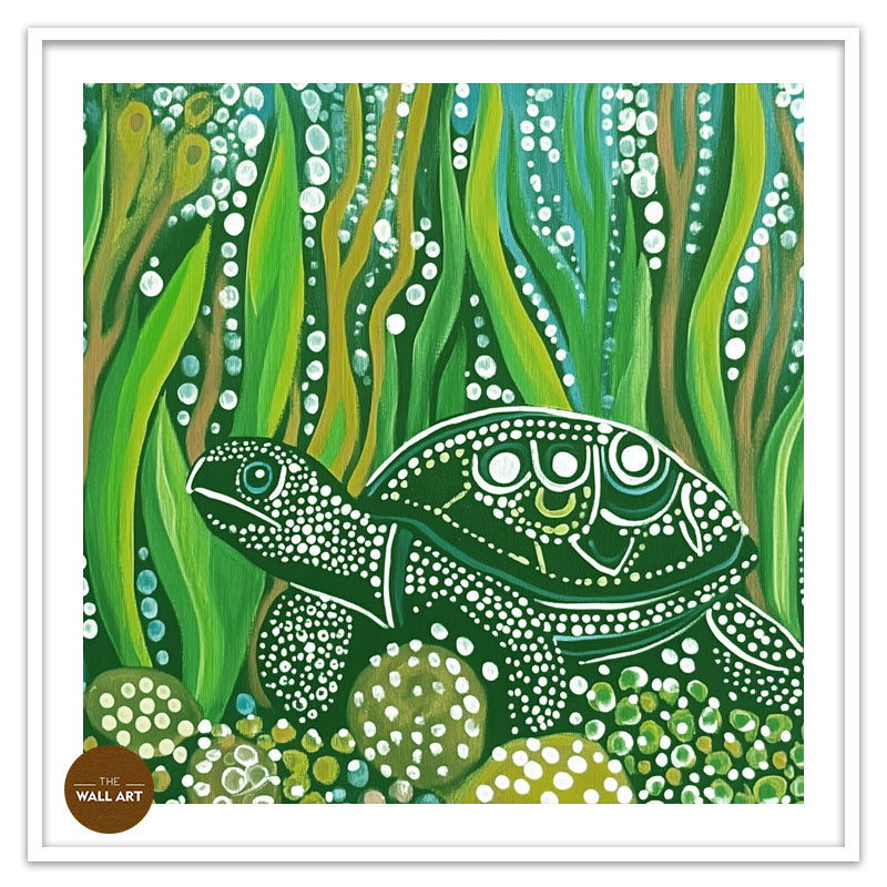 ARBORIGINAL ART OF GREEN TURTLE