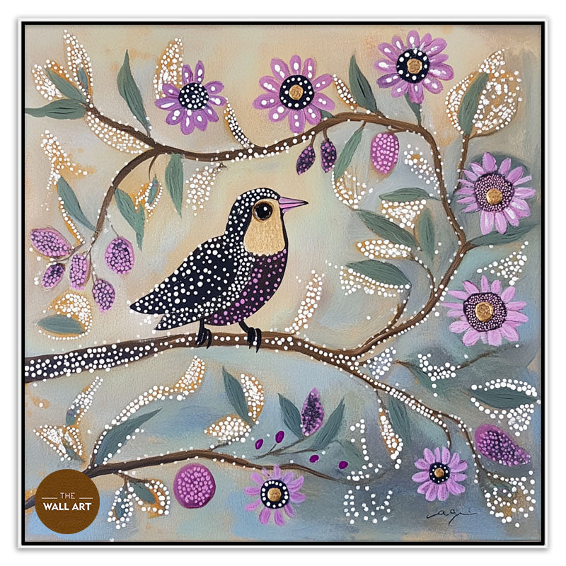 ARBORIGINAL ART OF PURPLE BIRD