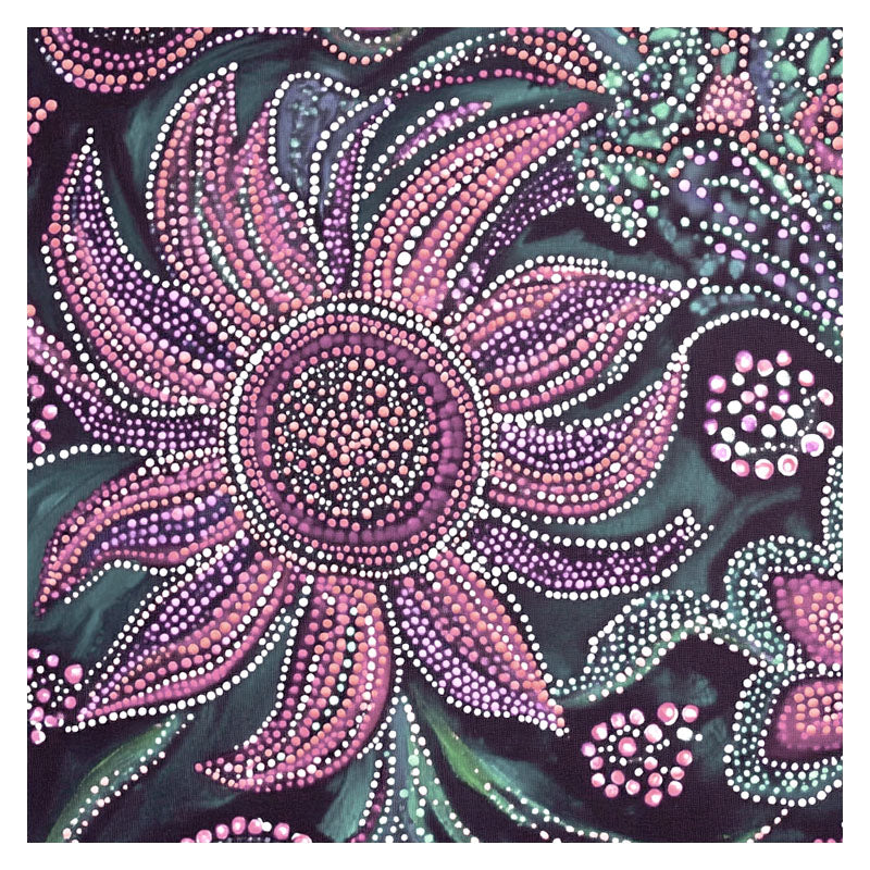ARBORIGINAL ART OF PURPLE FLOWER