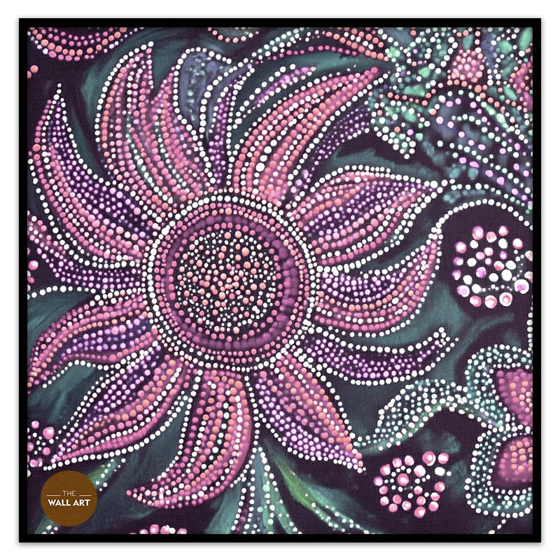 ARBORIGINAL ART OF PURPLE FLOWER