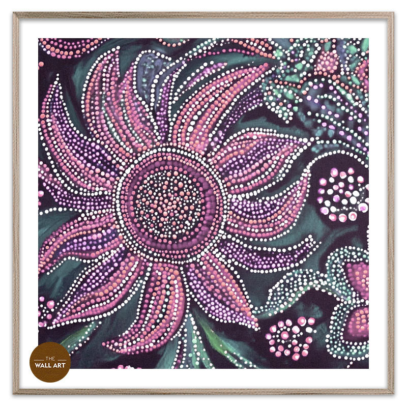 ARBORIGINAL ART OF PURPLE FLOWER