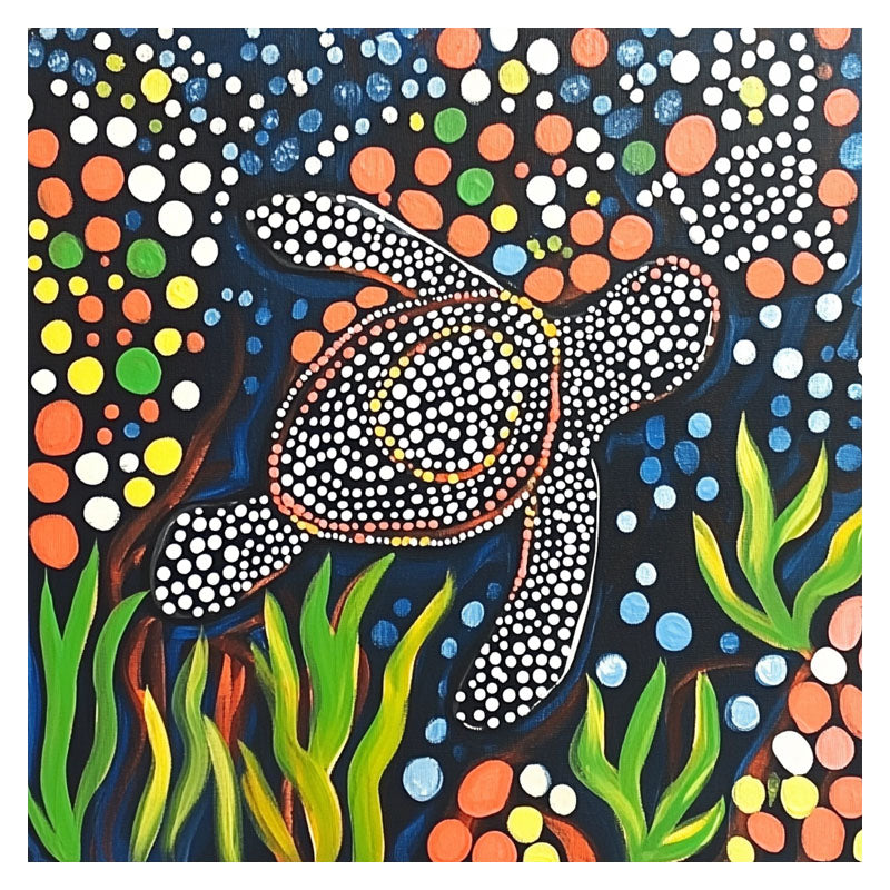 ARBORIGINAL ART OF SEA TURTLE