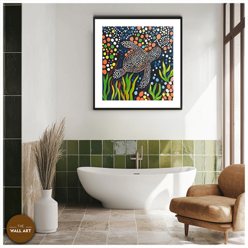 ARBORIGINAL ART OF SEA TURTLE
