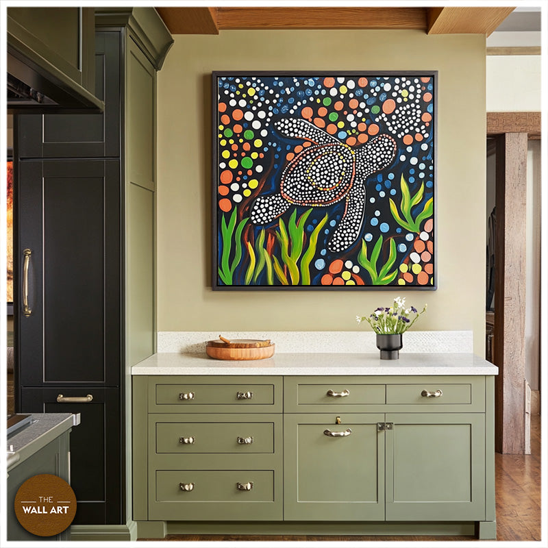 ARBORIGINAL ART OF SEA TURTLE