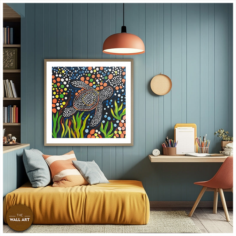 ARBORIGINAL ART OF SEA TURTLE