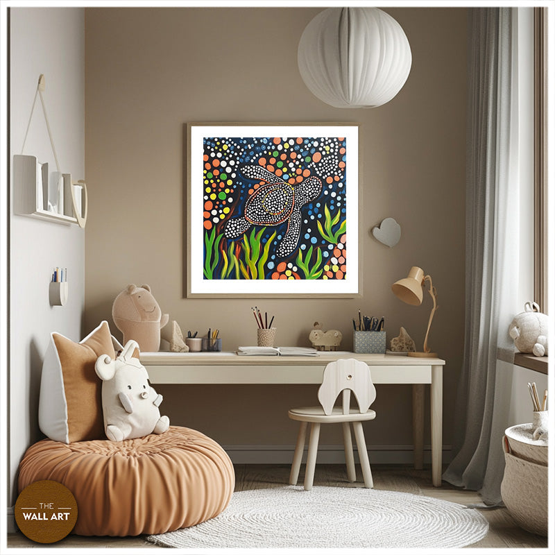 ARBORIGINAL ART OF SEA TURTLE