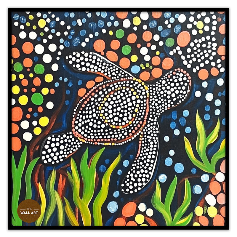 ARBORIGINAL ART OF SEA TURTLE