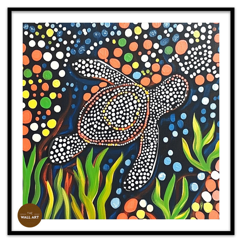 ARBORIGINAL ART OF SEA TURTLE