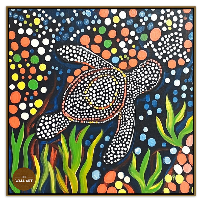ARBORIGINAL ART OF SEA TURTLE