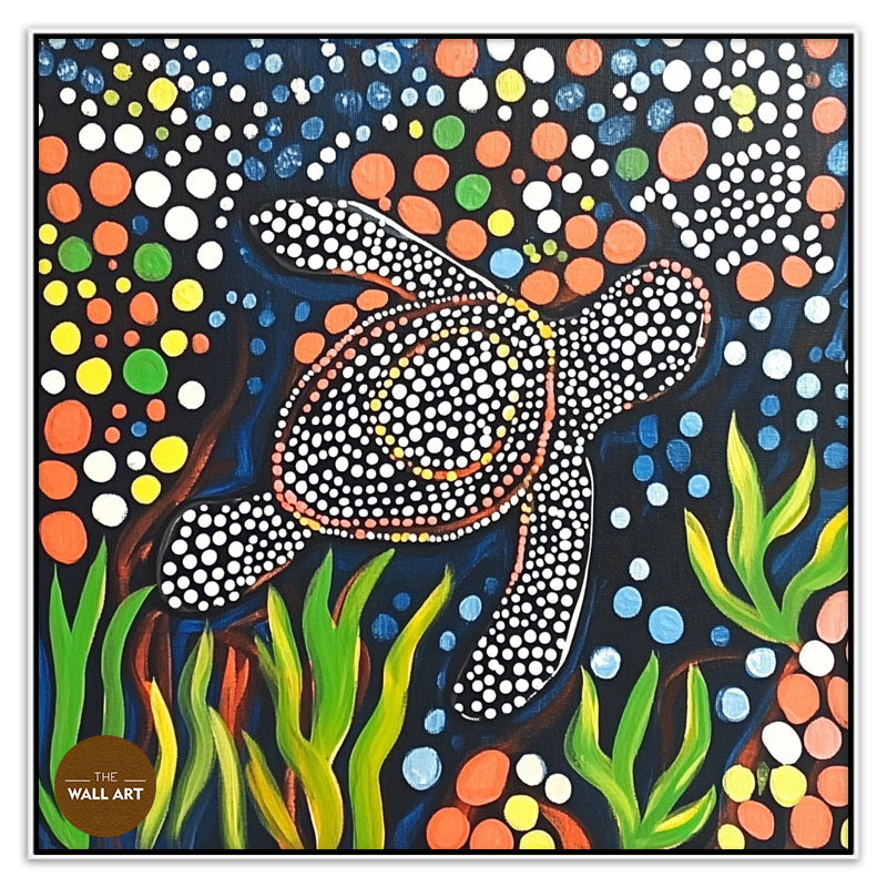 ARBORIGINAL ART OF SEA TURTLE