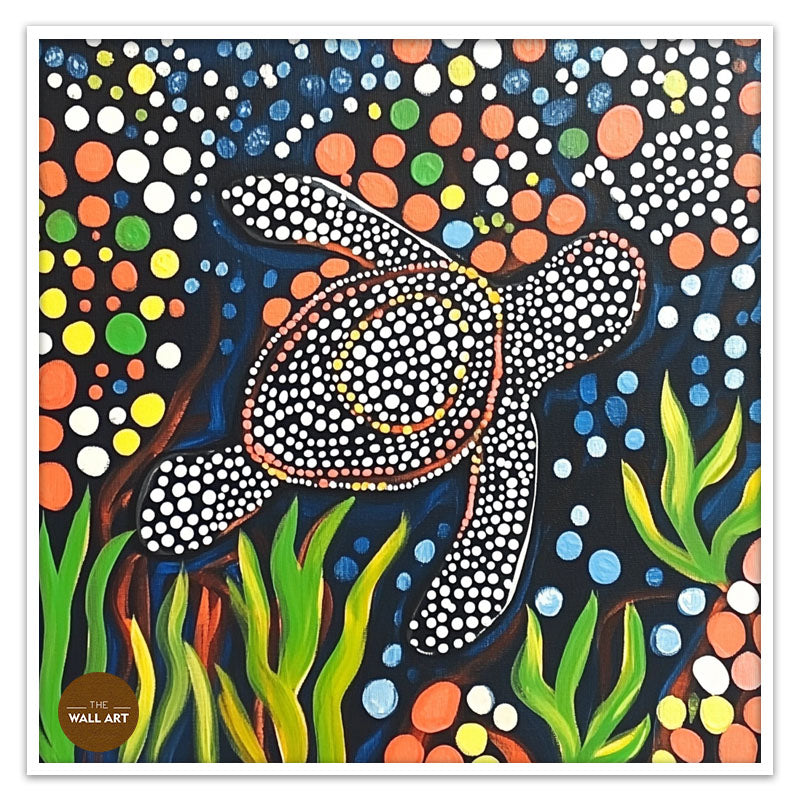 ARBORIGINAL ART OF SEA TURTLE